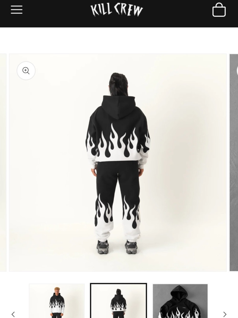 Kill Crew Black & White Hoodie and Sweatpants Set